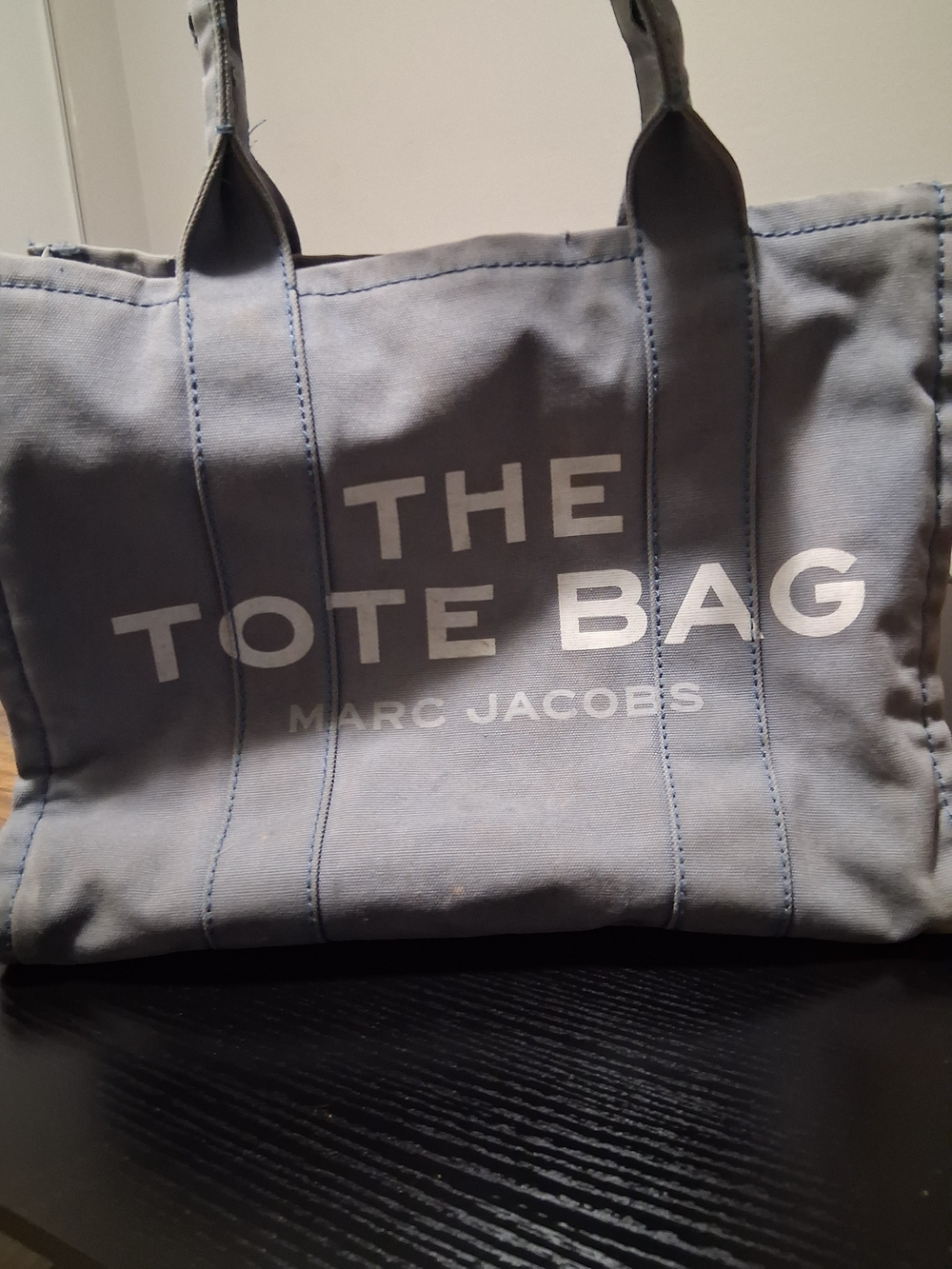 Marc Jacobs The Tote Bag - Pale Blue Canvas with White Logo